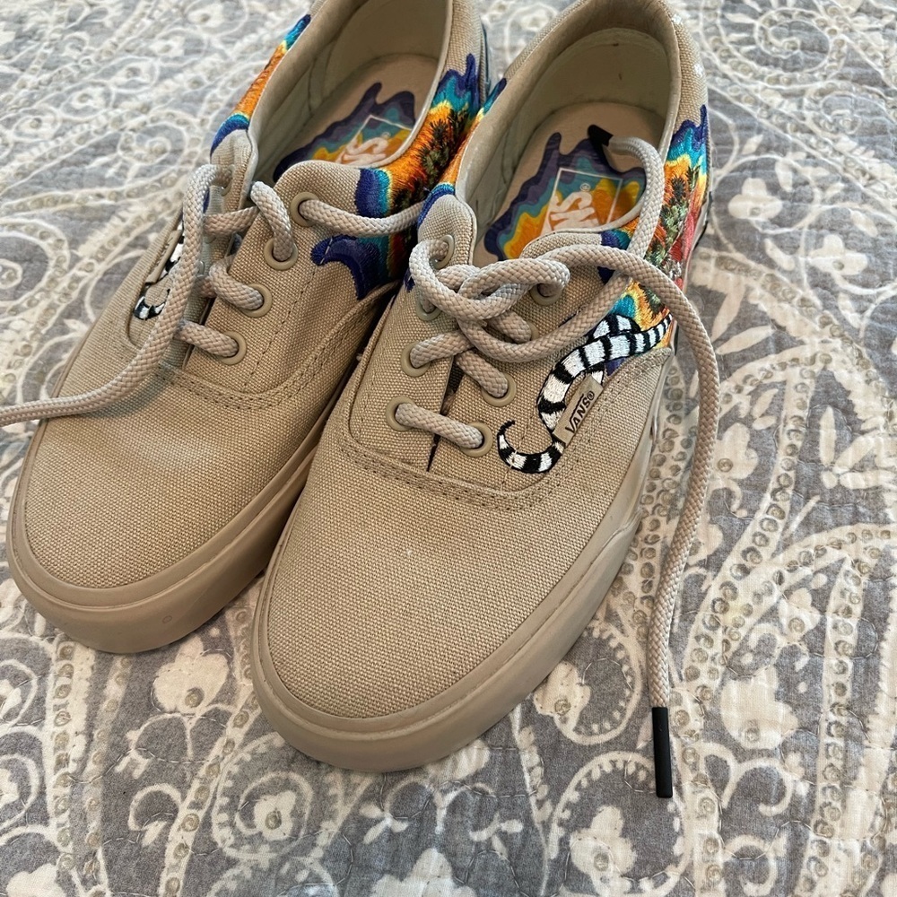 VANS Era Desert Embellish Sneaker Safari Tan Sz 5.5 men 7 women limited edition - Picture 3 of 8